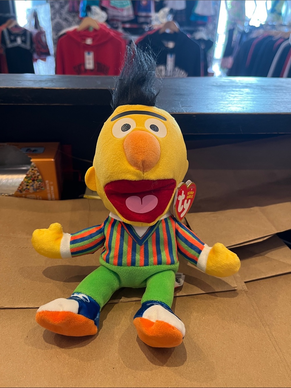 Ty Bert Plush Toy - Yellow, Orange, Green, Blue, Red small 6 inches